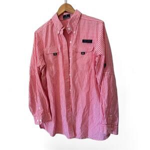 Simply Southern Button Down Shirt XL Pink Gingham